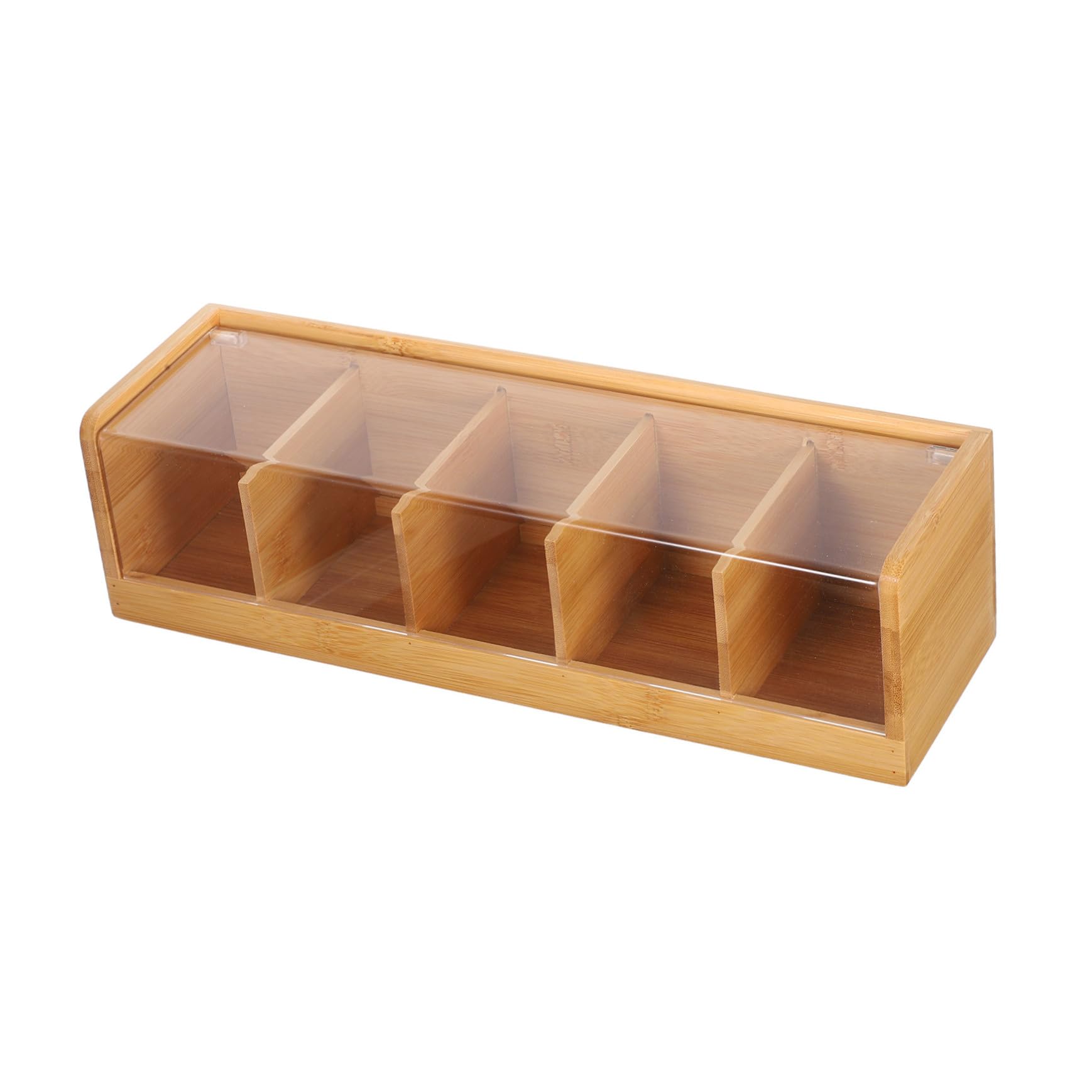 Gatuida Teebeutelbox Luftdichtem Deckel Getrennte Fächer für Teeaufbewahrung auch Geeignet als Kaffeekapselhalter und Zuckerbeutelhalter Organisierter Snackbehälter für Zuhause und Büro