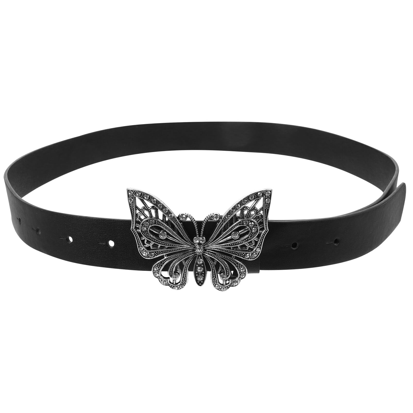 GALPADA Vintage Dress Rhinestone Butterfly Buckle Belt for Women Fashion Waist Accessory