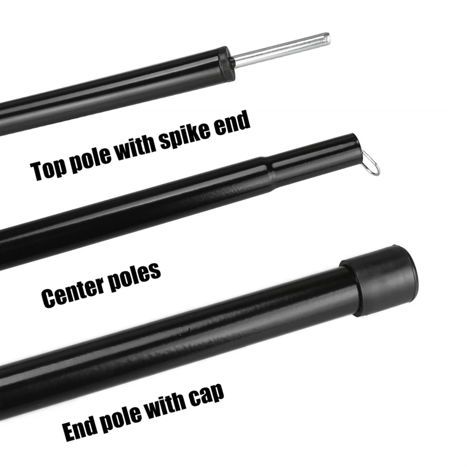 Vordachstangen-Set 2 Teile/Satz Aluminiumlegierung Stange Zeltstange Ersatz Zubehör Verstellbare Stangen Sonnensegel Baldachin Zubehör Zelt Stützstangen ZeltgestäNge