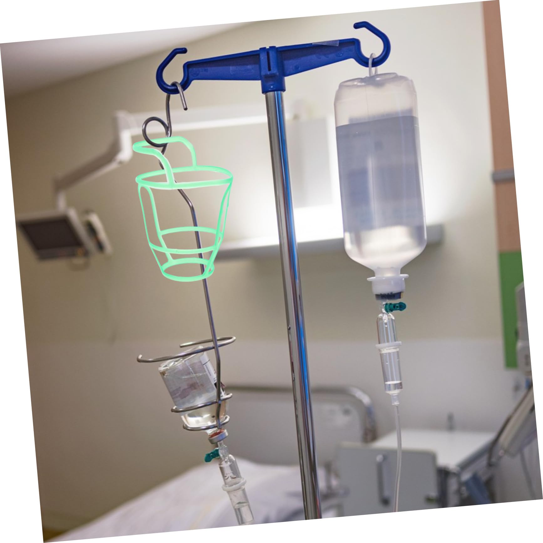 20 Pezzi Protettive in Plastica per Flaconi di Infusione Verde, Copertura Anti Caduta e Morbida per Bottiglie di Soluzione Salina in Ospedali e Ambulatori