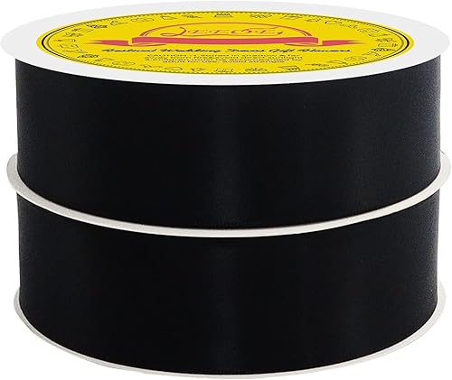 Miniatura 428 de Cinta de satén verde esmeralda de doble cara de 1-1/2 pulgadas x 50 yardas, cinta de poliéster verde esmeralda para envolver regalos, muy adecuada