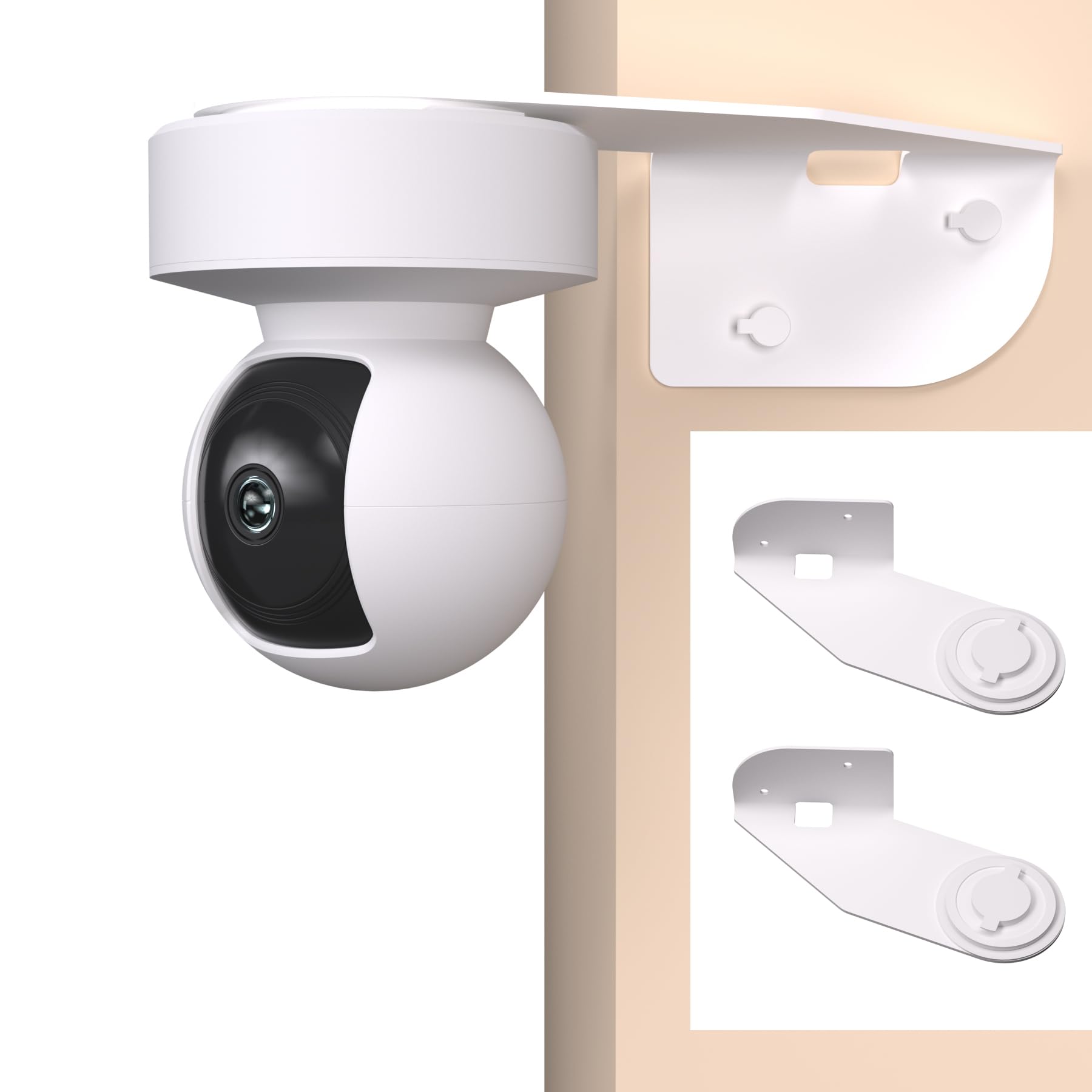 Zwolf Wall Mount Compatible with Reolink E1 Pro Camera, Outside Corner Bracket for Reolink Indoor Camera, Full Side Coverage, Improves The Field of