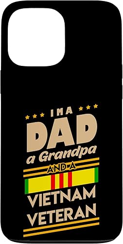 Funda de regalo para iPhone 13 Pro Max I'm a Dad Grandpa And Vietnam Veteran Cool Soldier