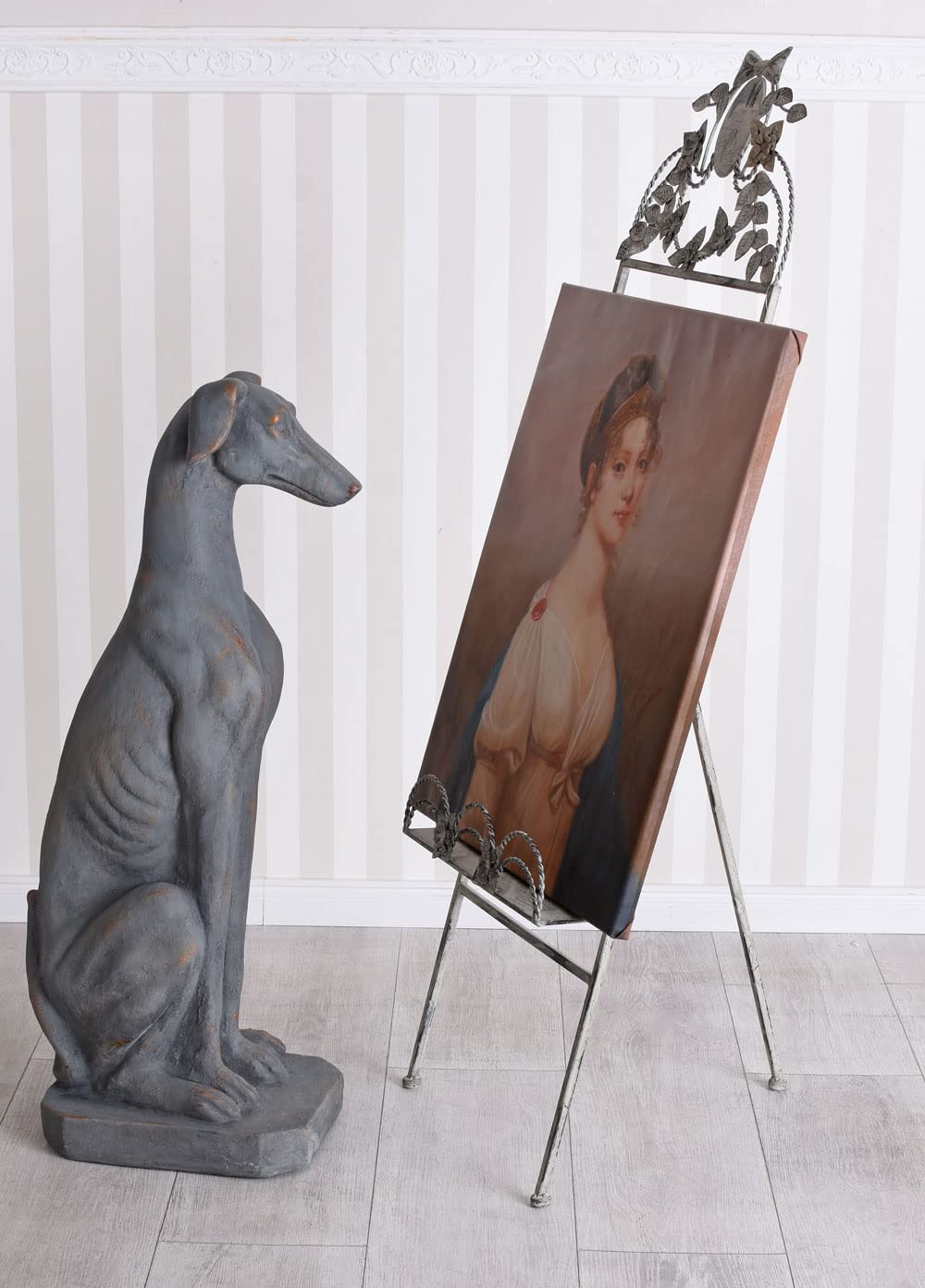 Staffelei VILLA MONET Antik Eisen Display Standstaffelei 116 cm Metall Shabby Chic Vintage Deko für Hochzeit Atelier Wohnzimmer Bildhalter Tafeln Menü Board Kunst Präsentation