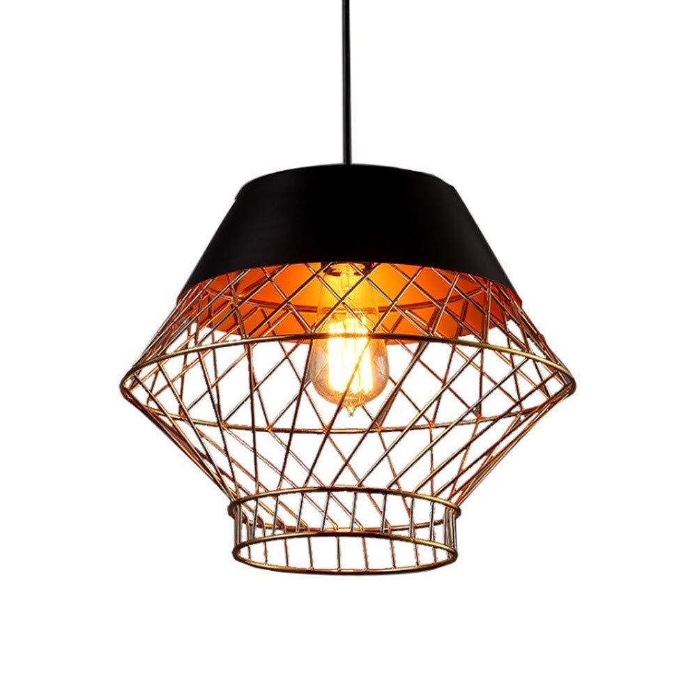 Lampe à cage industrielle rétro suspension rustique vintage pour plafond