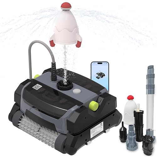 Robotic Pool Vacuum Cleaner, Wall-Climbing, 360° Kink-Free Patented Tech, 150W