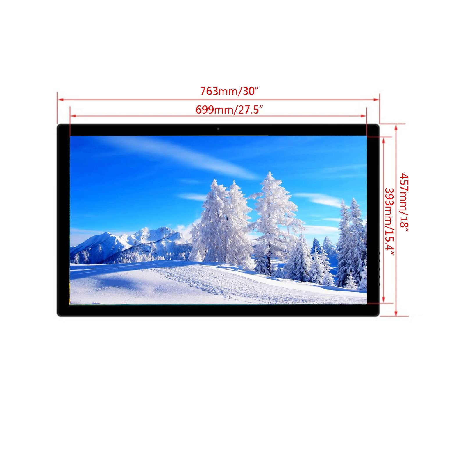 Cadre Photo numérique IPS 32 Pouces, Album Photo électronique, Lecteur publicitaire 1080p, Prend en Charge la Lecture d'images/Musique/vidéo, avec Port HDMI, Affichage Photo électronique