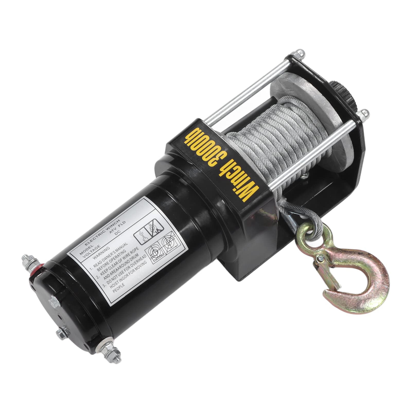 Verricello elettrico 24V, Kit verricello elettrico a bassa generazione di calore Resistente all'usura Maggiore resistenza alla trazione Non ruggine per ATV Sollevamento e sollevamento