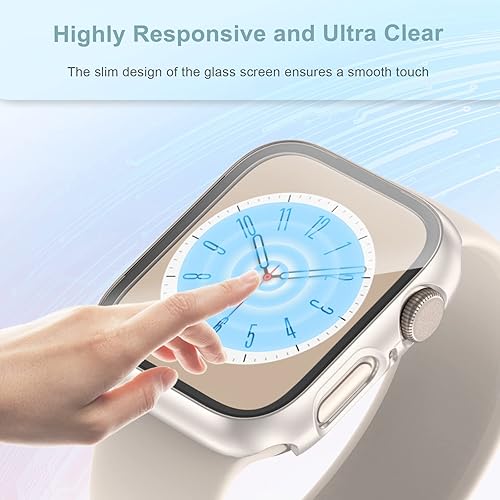 Miniatura 2 de Paquete de 3 Funda para Apple Watch Series 321 de 1.496 pulgadas con protector de pantalla de vidrio templado, parachoques protector de