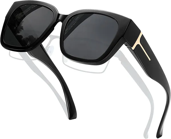 KANASTAL Oversized Over Glasses Sunglasses for Women Men Square Fit Over Polarized Sun Glasses UV400