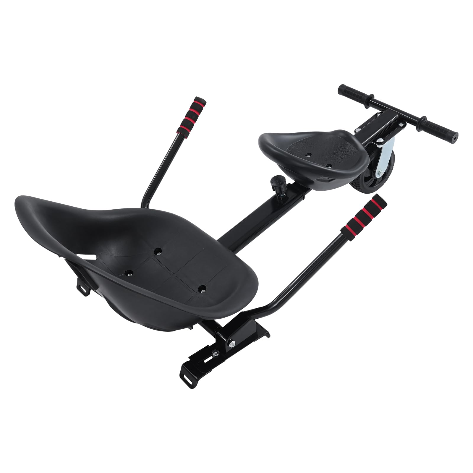 Hoverboard Double siège pour adultes et enfants - Accessoires de kart - Hoverboard réglable - Deux ronds - Auto-équilibrage - Noir