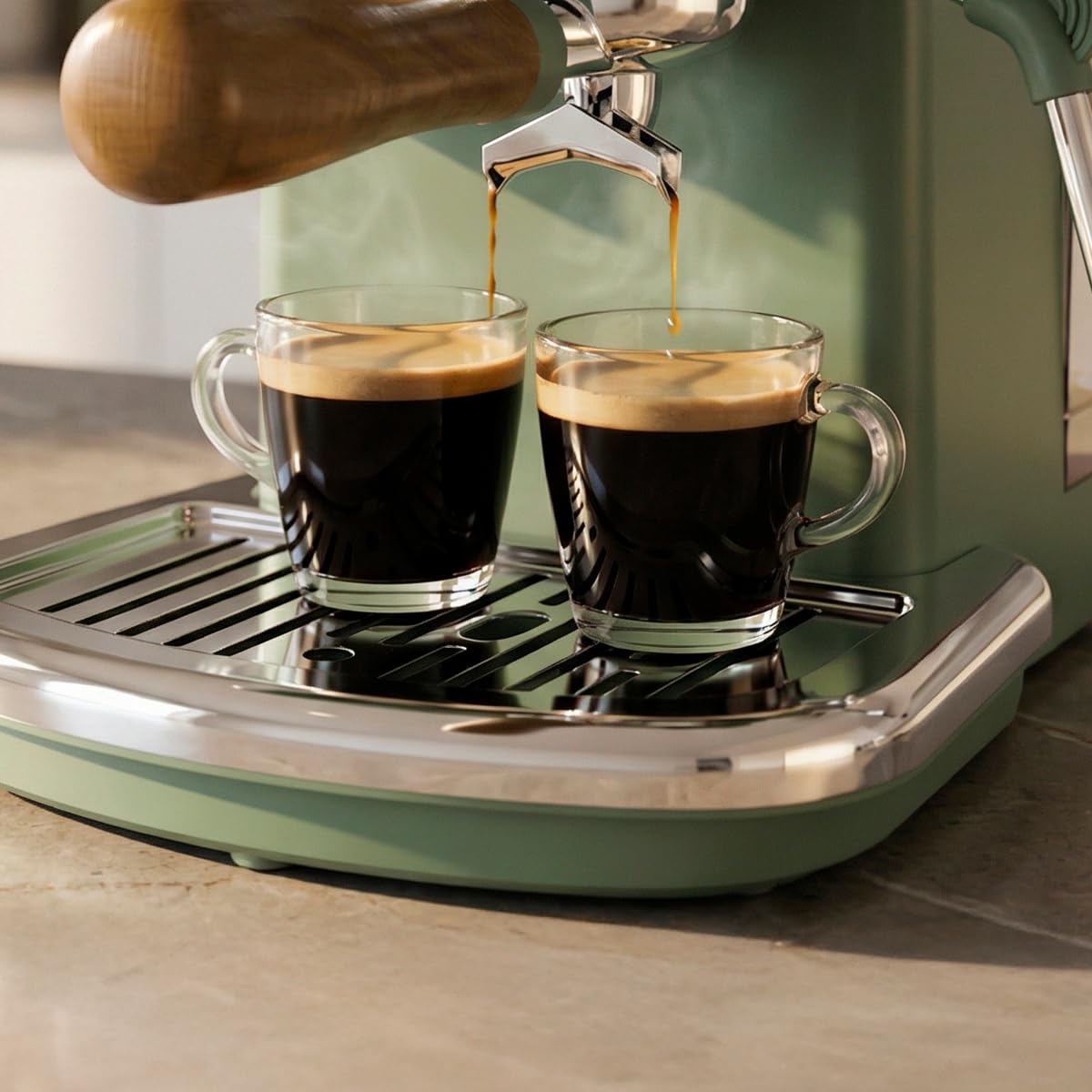 Cecotec Espressomaschine Power Espresso 20 Tradizionale Grind. 1500 W, 20 Bar, PID-Temperatur, Thermoblock, integriertes Mahlwerk, Cold-Brew, Milchschäumer, 1,8 L, Manometer