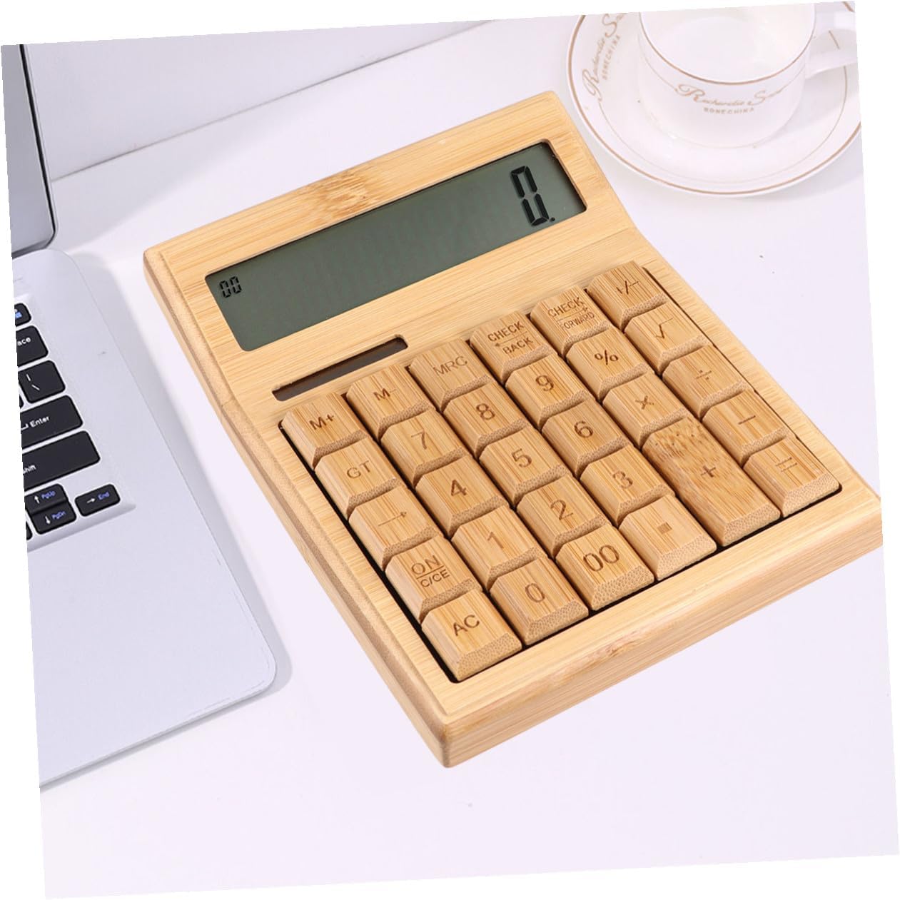 TEHAUX Portable 29-Key Solar Calculator Made with LCD Display, Electronic Office Calculator for Home, School, and Travel Use
