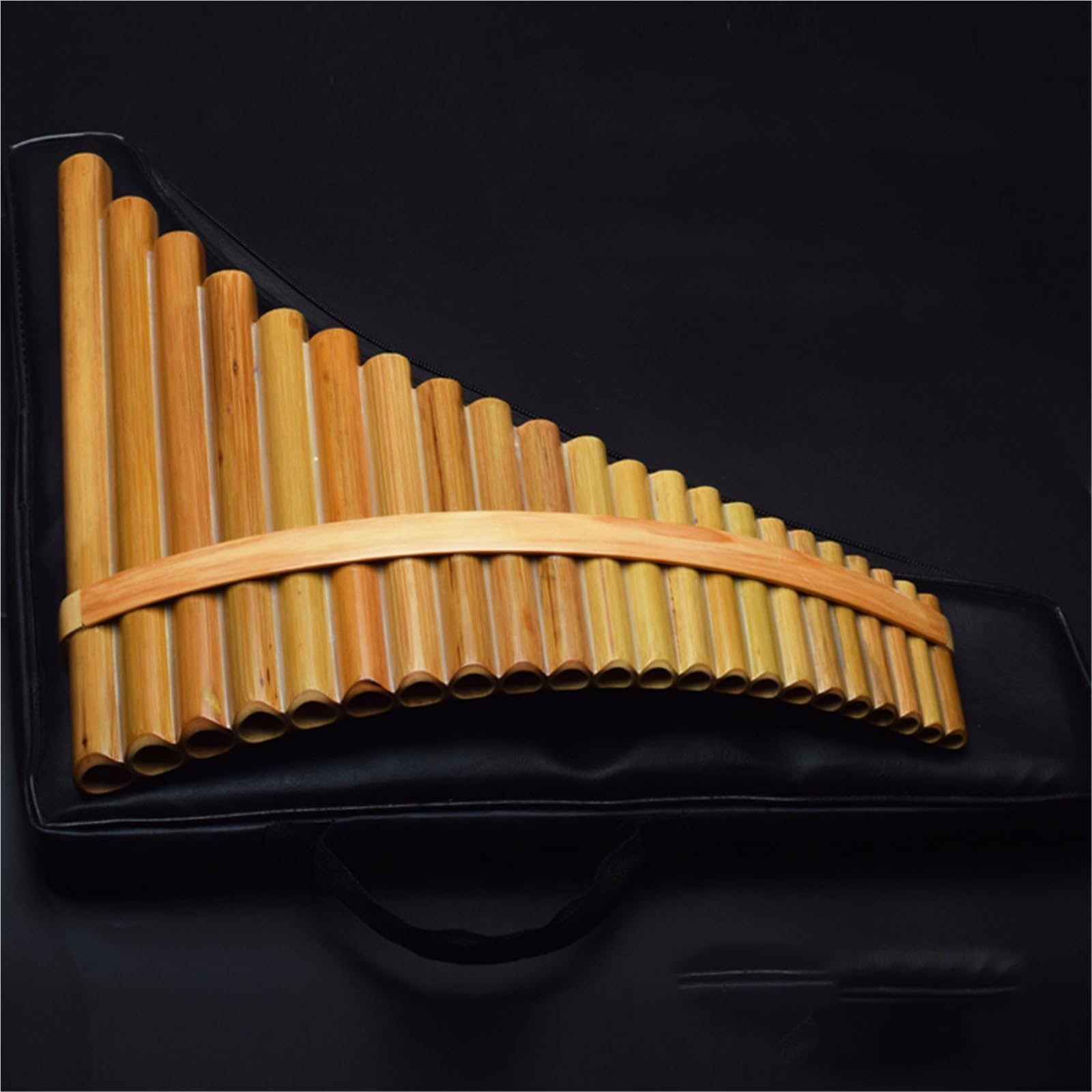 Pan Flute Instrument 22-tube Bitter Bamboo Pan Flute Professional Left-handed Pan Flute Adult Beginner Pan Flute CFG Tune(F)