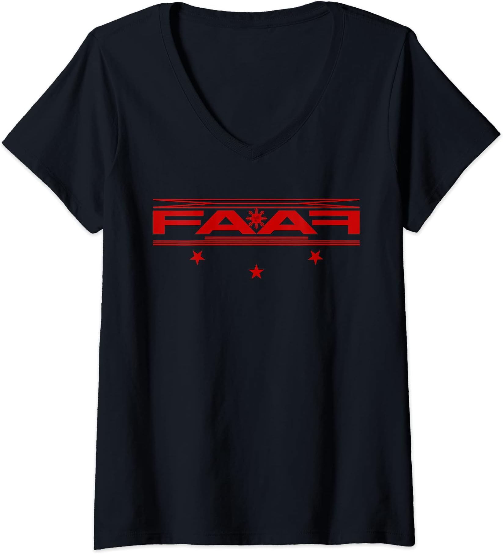 Womens Nostalgink FAAF V-Neck T-Shirt