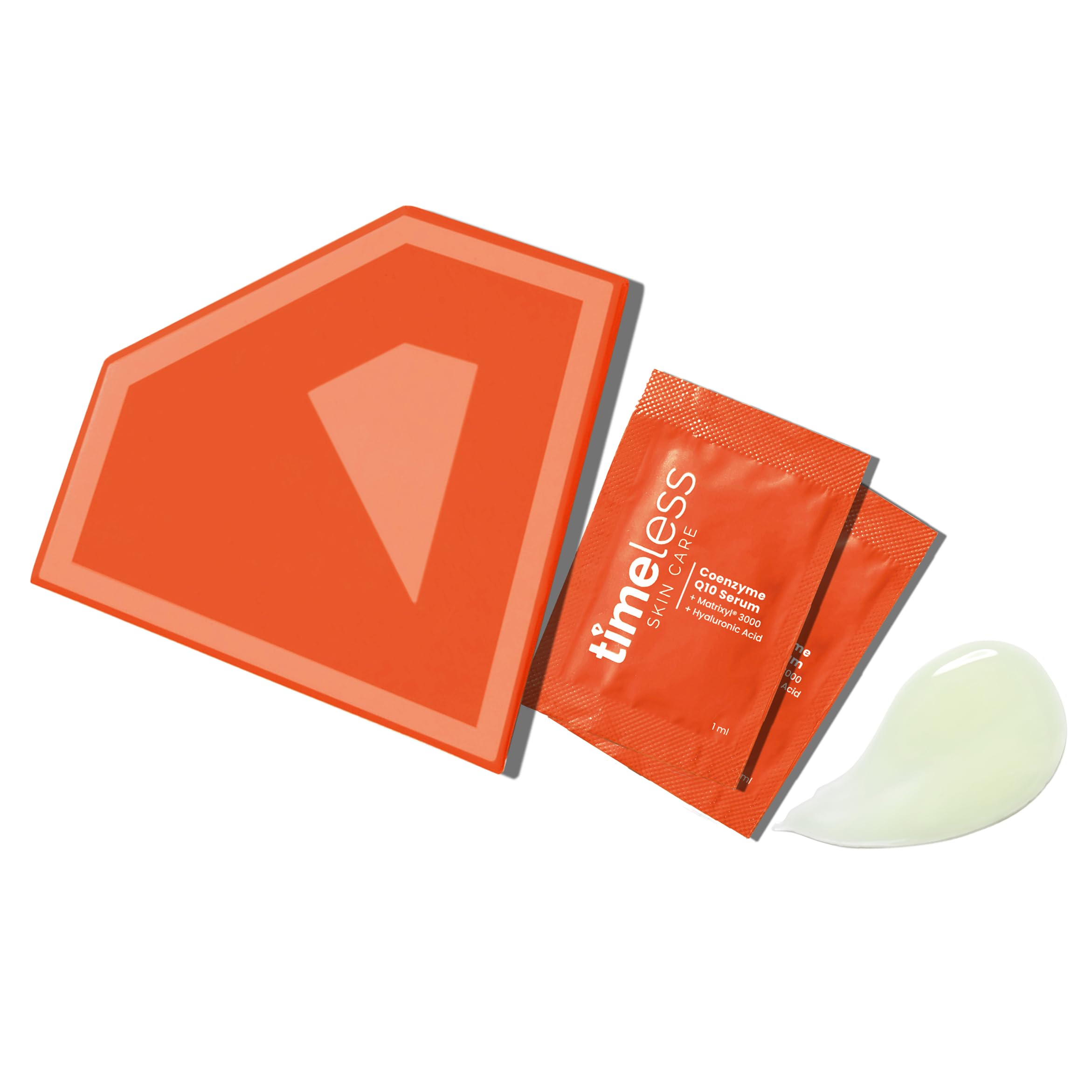 Timeless Skin Care Coenzyme Q10 Serum With Hyaluronic Acid - Restore skin's firmness and texture - Stimulates production of healthy skin cells - Skin Care Serum for Smoothing - Fragrance Free - 28 Single Use Pouches