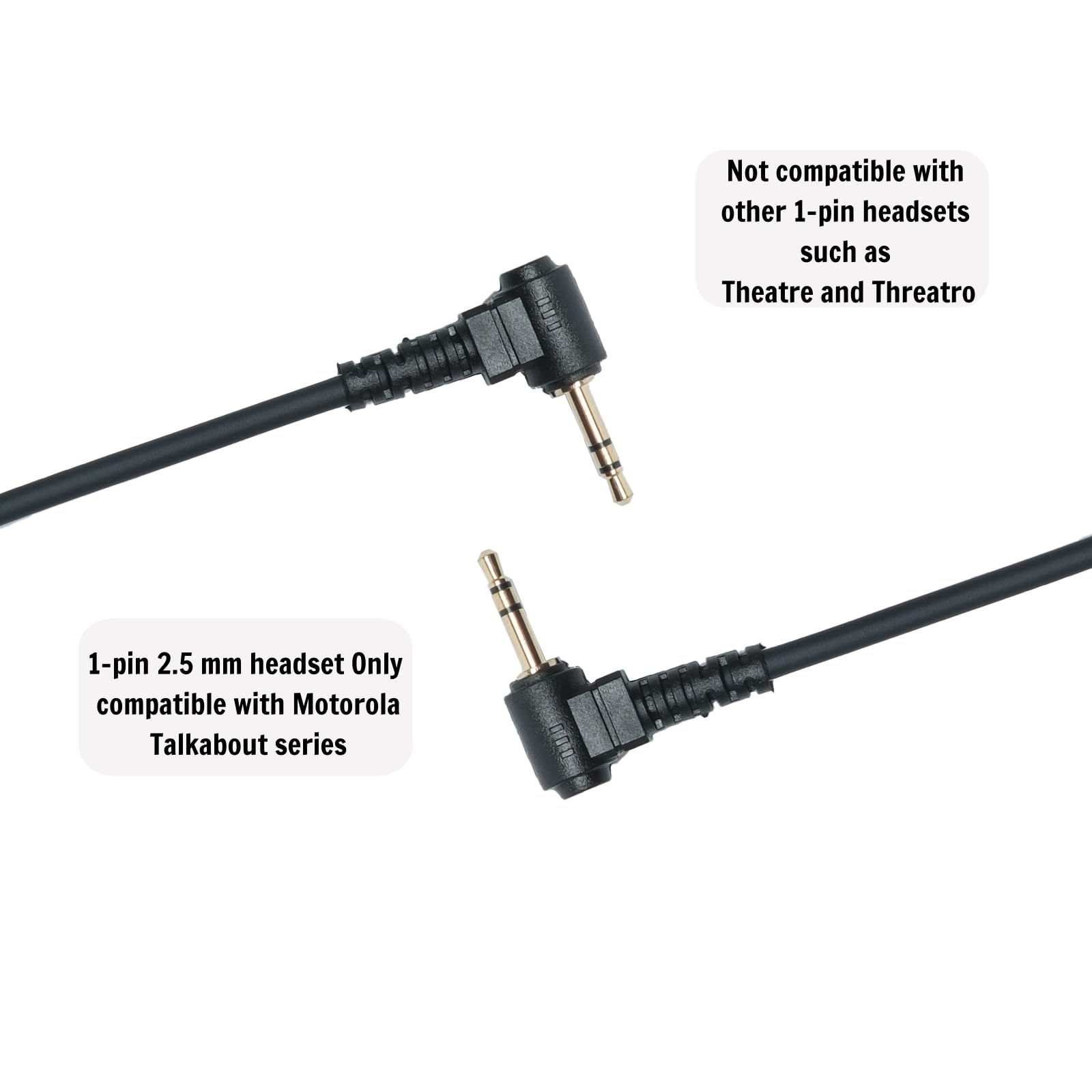 1-pinowa słuchawka Walkie Talkie 2,5 mm z mikrofonem PPT Talkabout dwukierunkowy radiowy zestaw słuchawkowy kompatybilny z Motorola t600 t800 t200 t260 mh230r mr350r mt350r, hak w kształcie litery G
