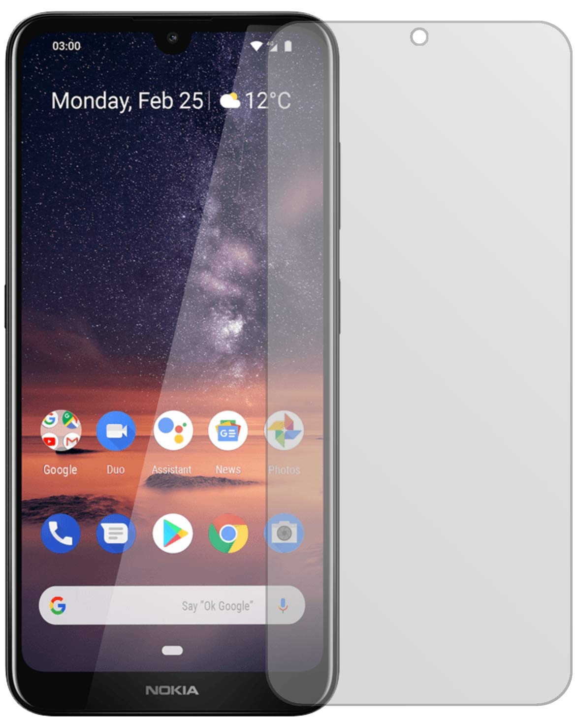 3+3x Pellicola per Oppo Realme 3 Protettiva Protezione Antiriflesso dipos