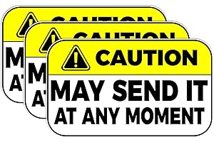 (3PCS) Caution May Send It at Any Moment Sticker Funny Gifts