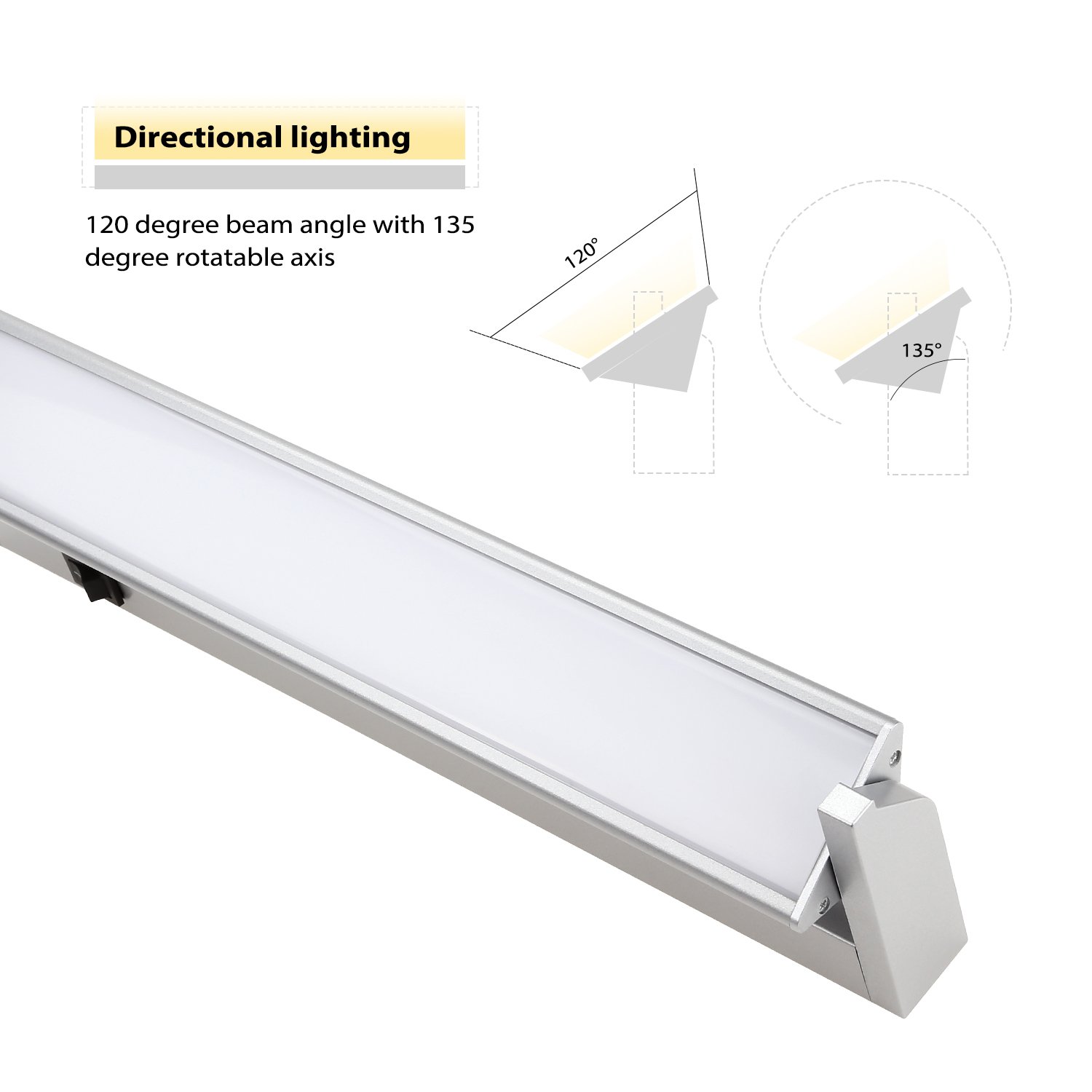 American Lighting ALC-8-DB LED Complete Under Cabinet Light, 3-Watt, 120-Volt Dimmable Warm White, 8-Inch, Dark Bronze