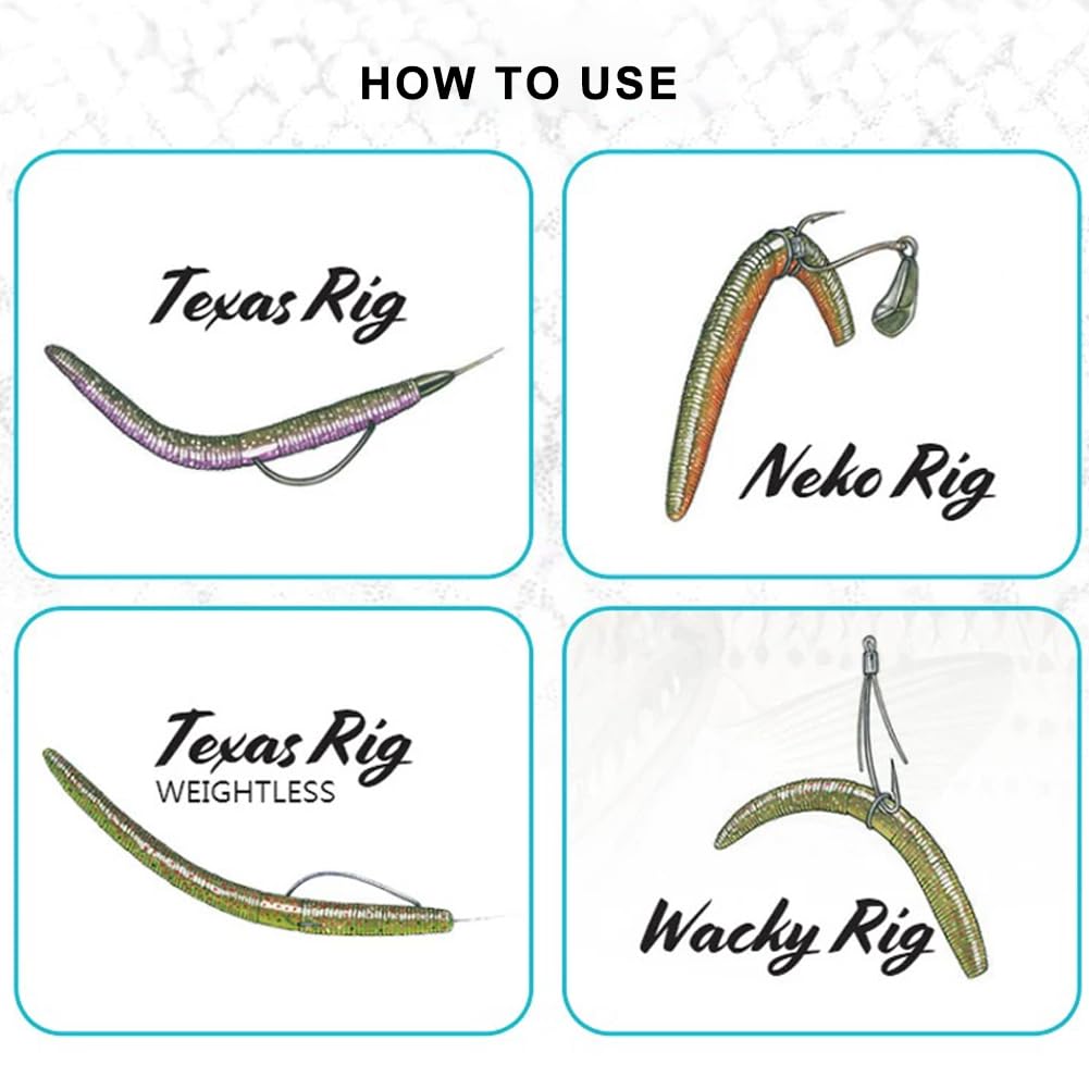 30 Soft Plastic Senko Worms For Bass Fishing, 5 | Ubuy - View #8