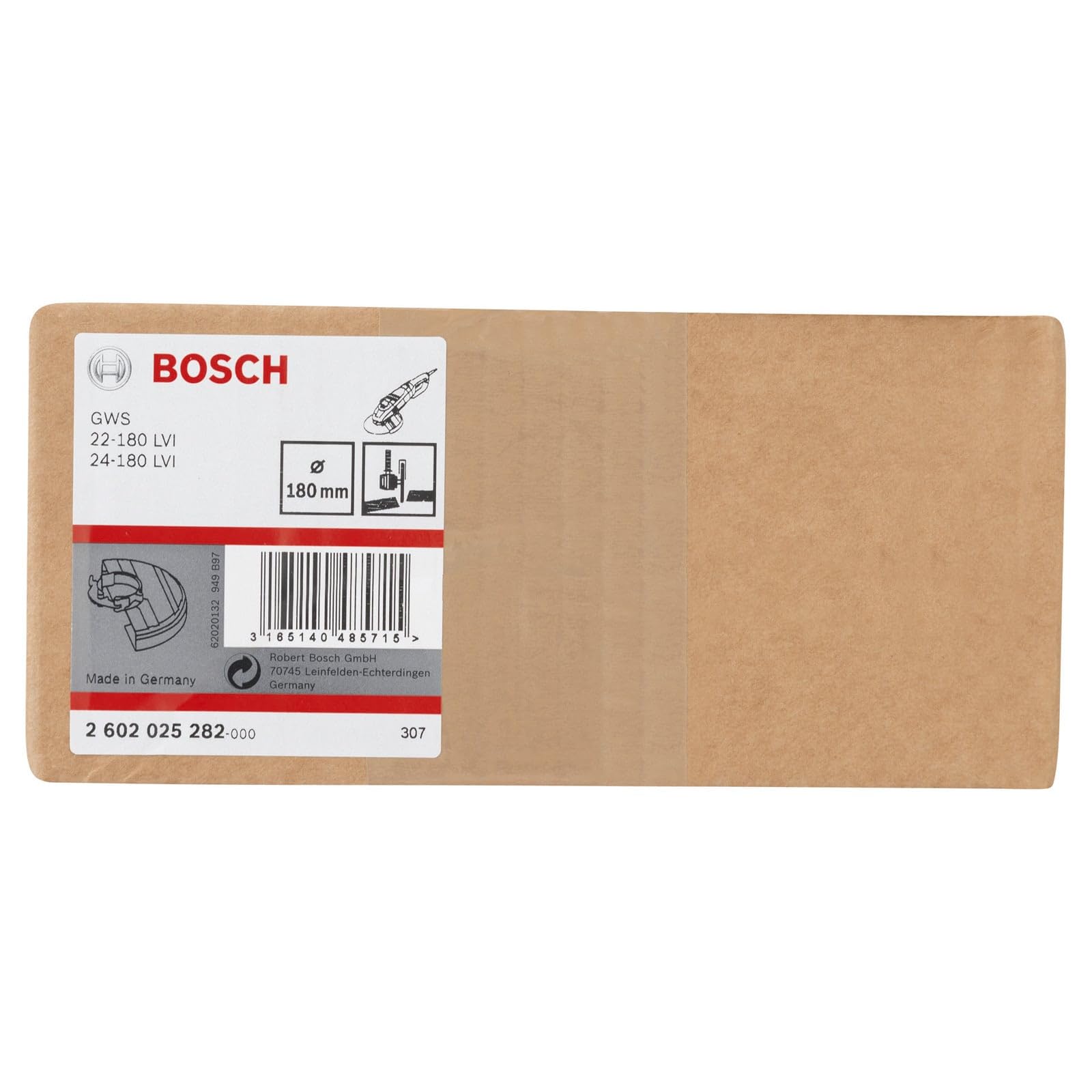 Bosch Professional 1x Pokrywa ochronna z pokrywą do cięcia ściernicą, z mocowaniem śrubowym (Ø 180 mm, Osprzęt do małych szlifierek kątowych)