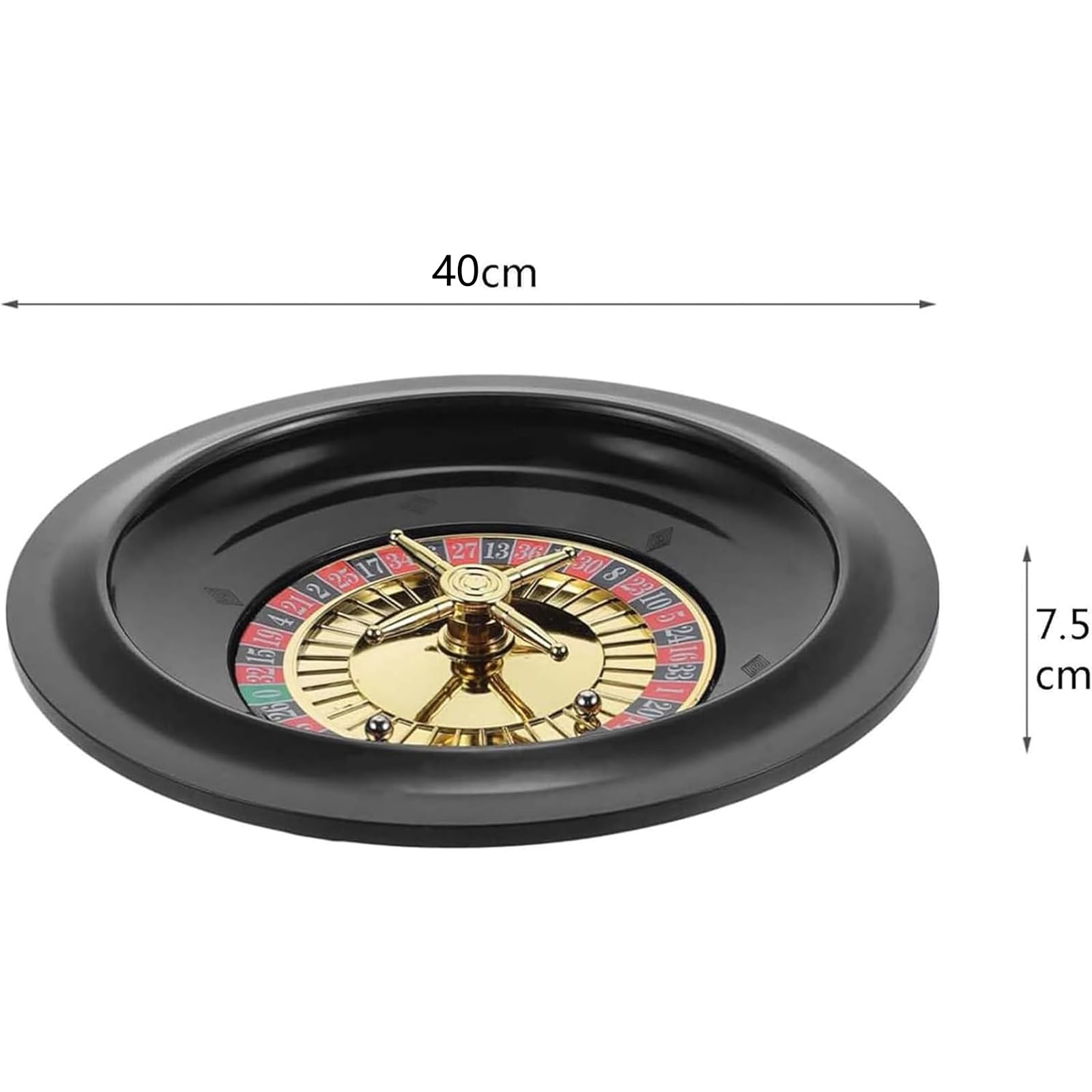 Generisch Hölzernes Roulette-Rad Tisch Roulette-Rad-Set Holz-Plattenspieler Roulette-Rad-Set Spaß Freizeit Unterhaltung Tischspiele Für Erwachsene Kinderverlosung Plattenspieler