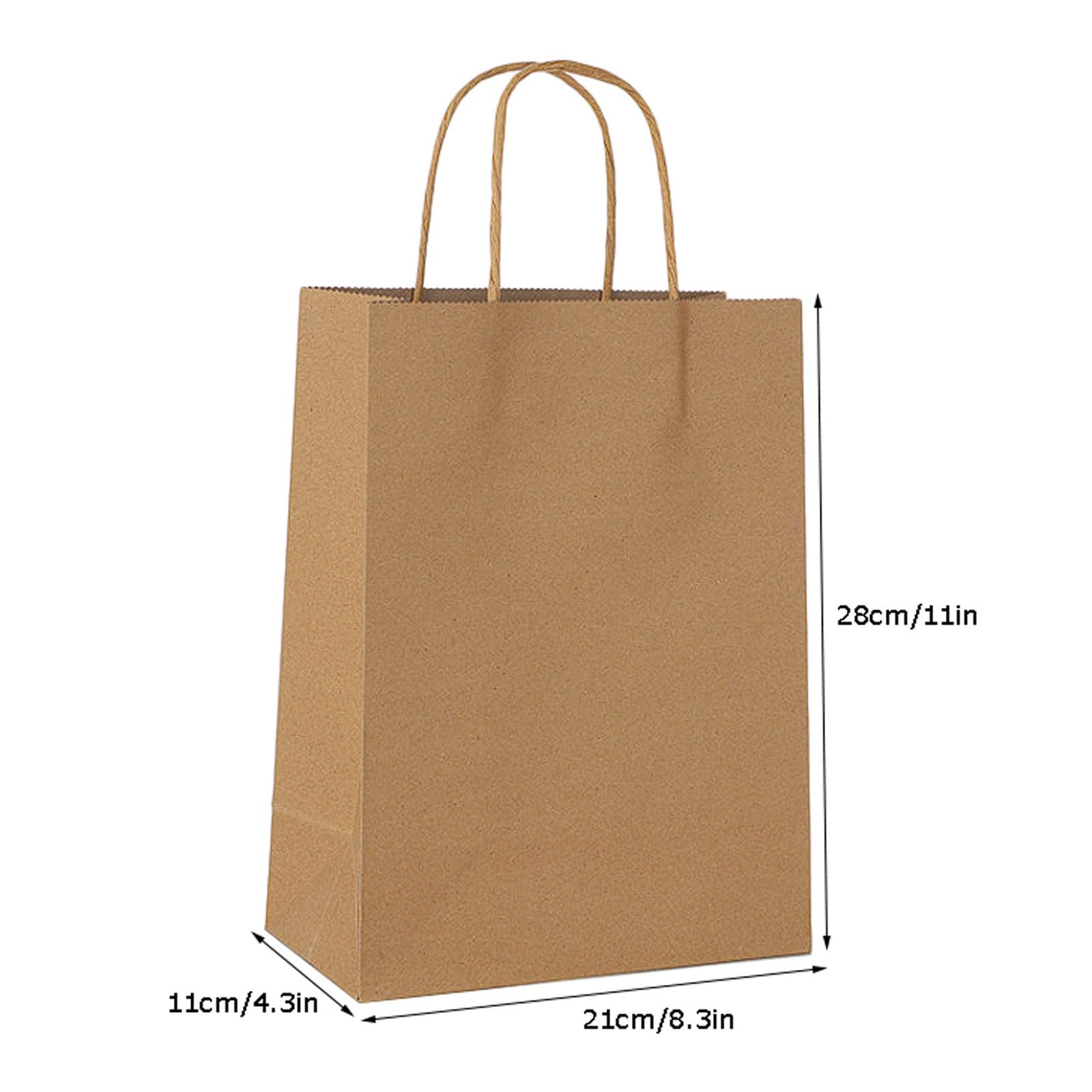 Confezione da 20 sacchetti asporto in carta Kraft Borse resistenti 180 g for negozi di abbigliamento, boutique, imballaggi promozionali(Groen)