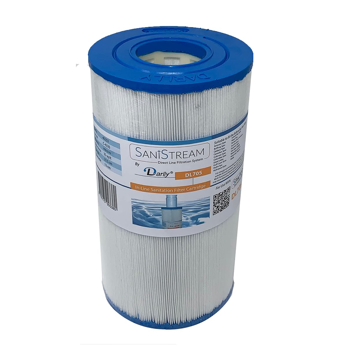 Darlly SC705 Hot tub Filter Only - (DL705) Replaces Unicel C-4335, Pleatco PRB35-1N, Darlly 40353, and Magnum RD35 Only