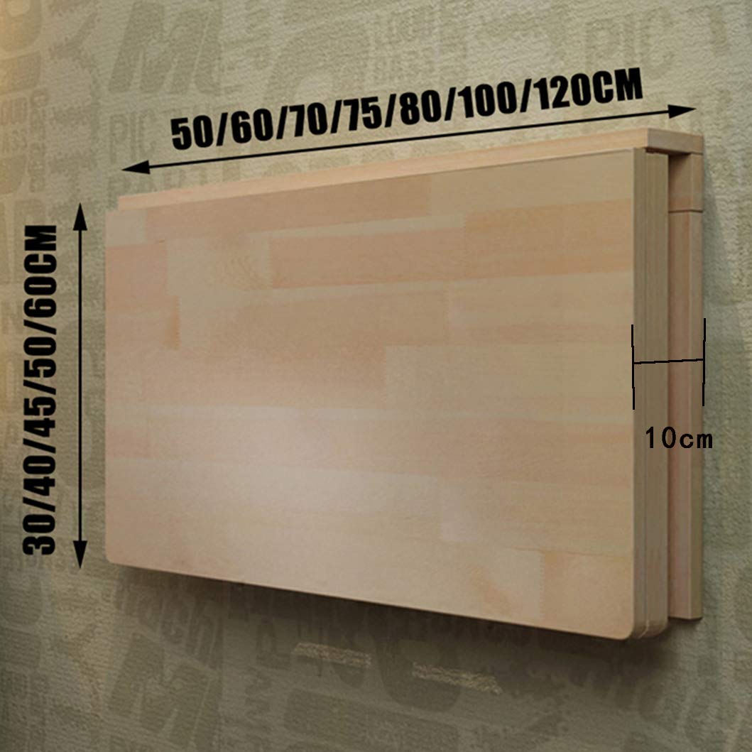 Tavolo da Muro in Legno,Tavolino Pieghevole Multifunzione Salvaspazio Tavola da caffè scrivania Piccola da Leggere Supporto Computer Ingresso Studio Balcone Ribaltabile a Parete Pranzo