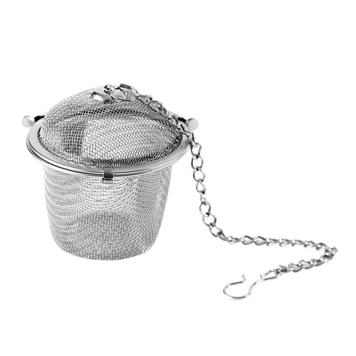 PRETYZOOM 1Pc Stainless Steel Spice Ball Infuser Tea Ball Filter for Loose Leaf Tea and Soup Strainer with Fine Slots for Optimal Filtering