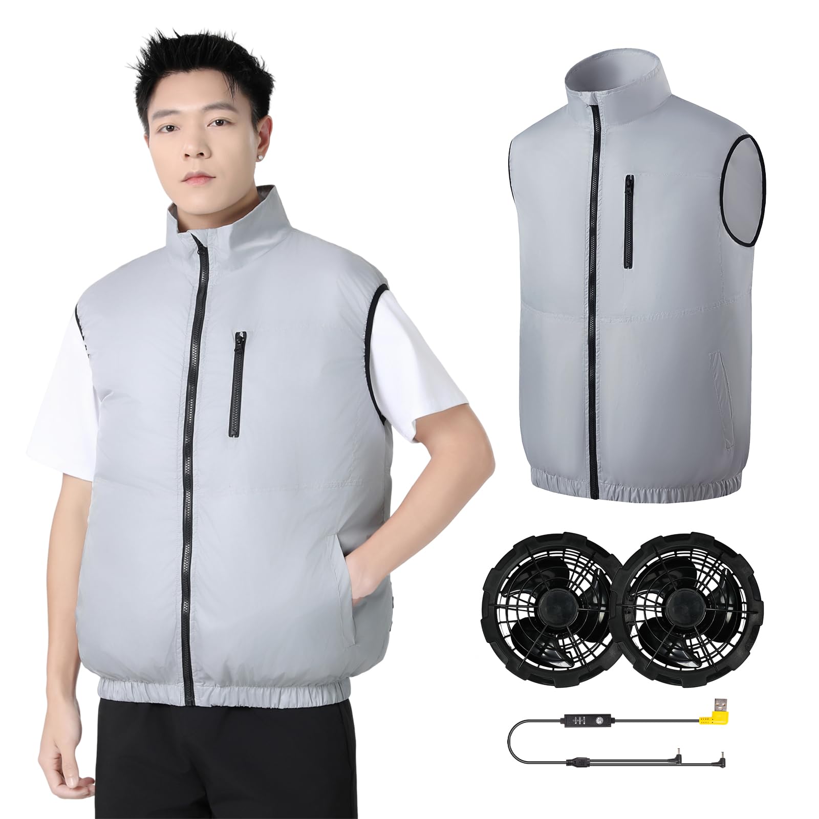 Amazon.co.jp: [Molifen] ファン付きベスト 空調作業服 ベスト