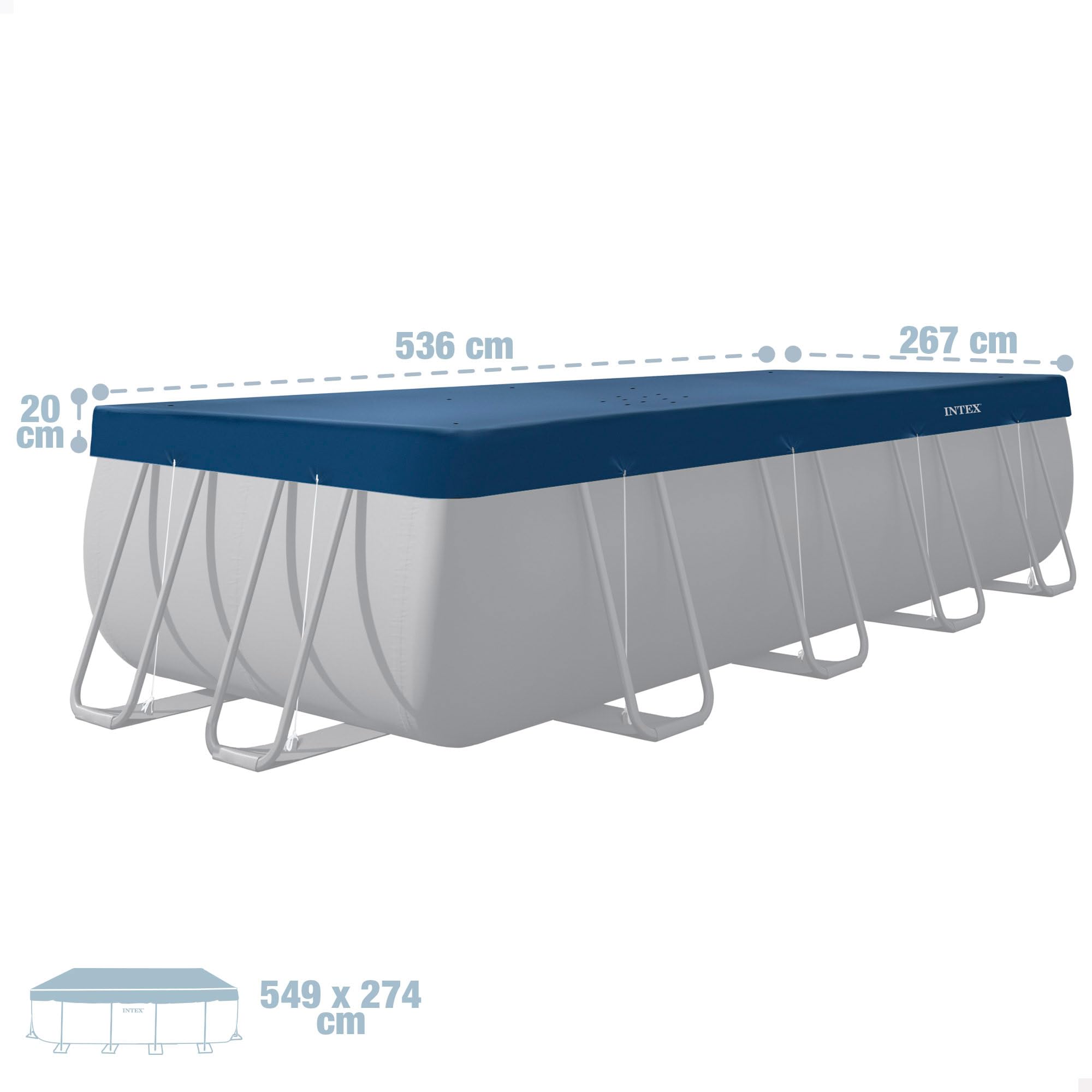 Intex - 28086 - Intex Plandeka zimowa Prostokątny Basen 5,49m x 2,74m - Grubość 50/100