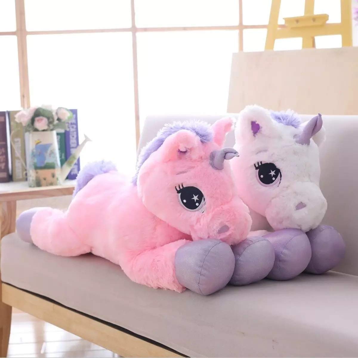 HUG 'n' FEEL SOFT TOYS Unicorn Animal Soft Toy, Soft Toy for Girls (Unicorn White, 75cm) 3