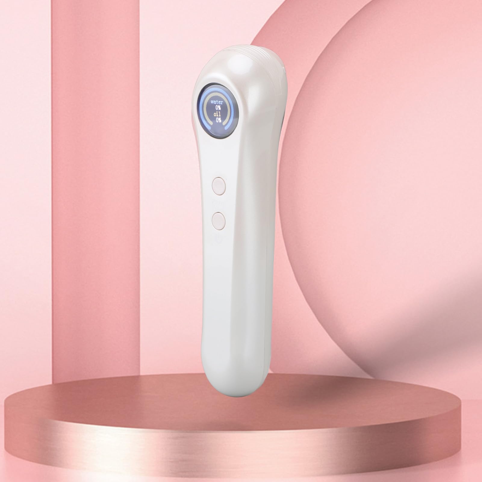 Medidor de Hidratación Facial, Analizador Digital de Piel Analizador Automático de Agua y Aceite de la Piel Monitor Integrado con Sensor de Agua y Aceite para El Hogar, Laboratorio