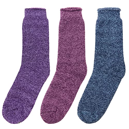 Falari 3-Pack Heated Sox Insulated Thermal Socks Heavy Thick Crew Socks for Winter Men & Women3
