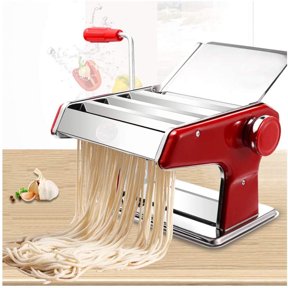 El Juego de Accesorios para Hacer Pasta se Adapta a batidoras de pie con Cortador Accesorio de Acero Inoxidable por máquina de Rodillo de Pasta Manual Engrosamiento de Engranajes Ajuste de