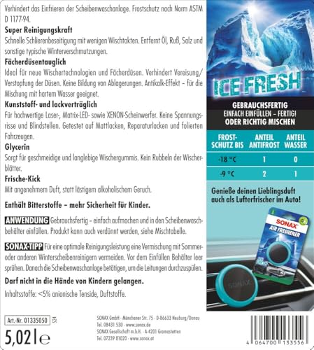 SONAX AntiFrost+KlarSicht IceFresh Gebrauchsfertig bis -18 °C (5 Liter) – Ansicht 2