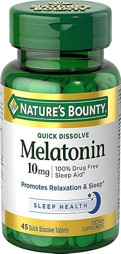Nb Melatonina 10mg Quick D Tamaño 45ct Nature Bounty Melatonina 10mg Tableta de disolución rápida 45ct