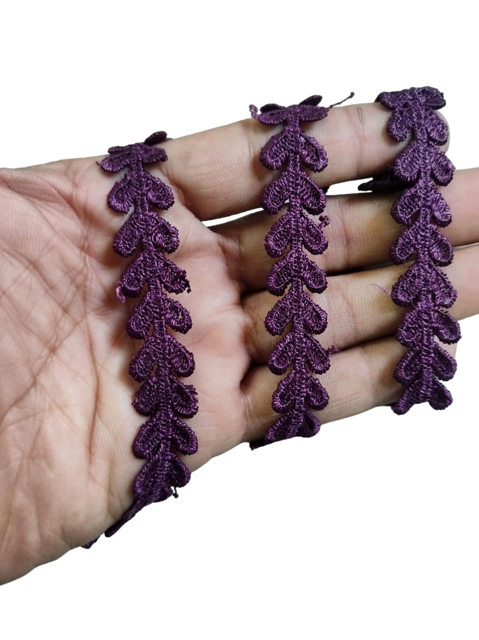 Wonder Star Cotton Heart Shape (Pack 9 Meters) Designer Lace Border for Dupatta, Saree, Lehenga, Plazo, Suit, Dress, Blouse, Curtain, Sewing, Craft & Much More (Purple)-picture-30