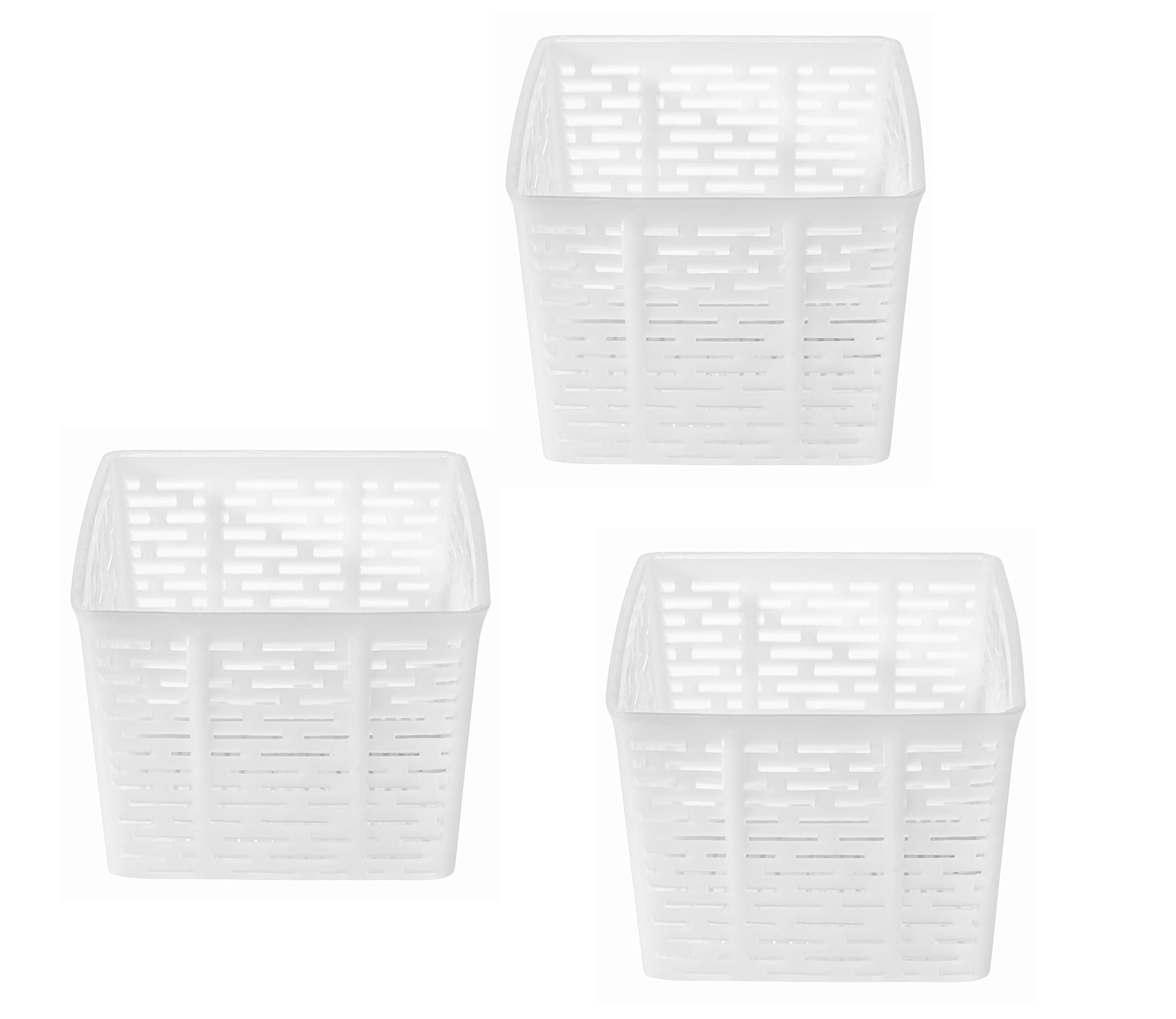 AlcoFermBrew 3 x Cheese Mould 10.5x10.5x8.5cm - 0.5kg – Riocotta | Moulds | Basket for Cheese | Cheese Form