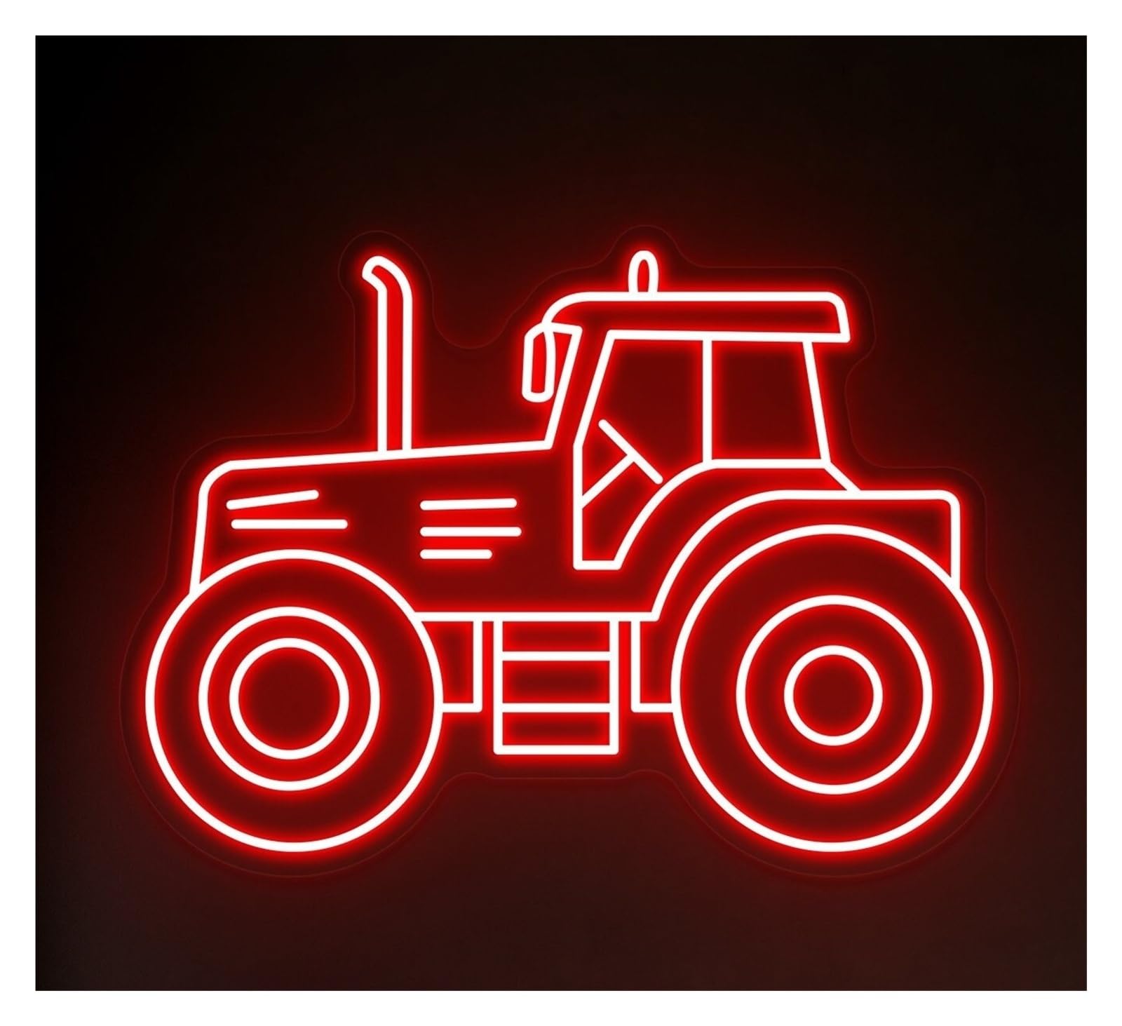 RONGCH Hanging Art Signs Tractor Neon Sign Garage Decor Farmhouse Gameroom Bedroom Bar Livingroom Birthday Party Wall Decoration 60cm