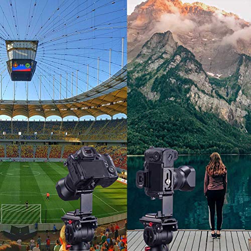 Universal Flex Tilt Head Z Mount Bracket Arca-Swiss Tripod Head Quick Release Plate Mounting For Monopod Slider Rail Cage Rig Stabilizer Gimbal Compatible With Dslr Camera Canon Nikon Sony Panasonic #TOP7