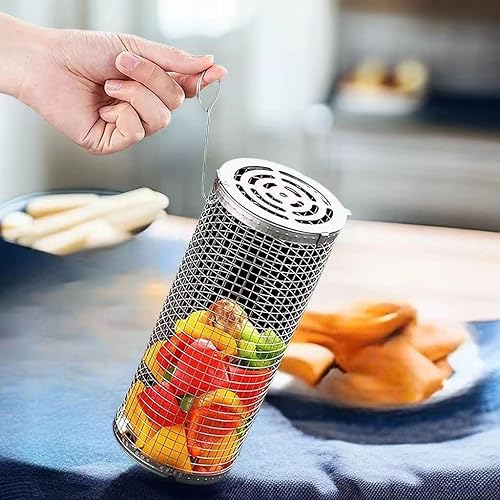 Miniatura 2 de 2 cestas de parrilla para parrilla al aire libre, la mejor cesta de parrilla de la historia, cestas de parrilla rodantes para accesorios de parrilla