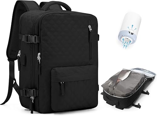 Mochila de viaje con sellado al vacío con bomba de aire, mochila de equipaje de mano Vacpack de compresión impermeable para viajes, Grande, Viajes