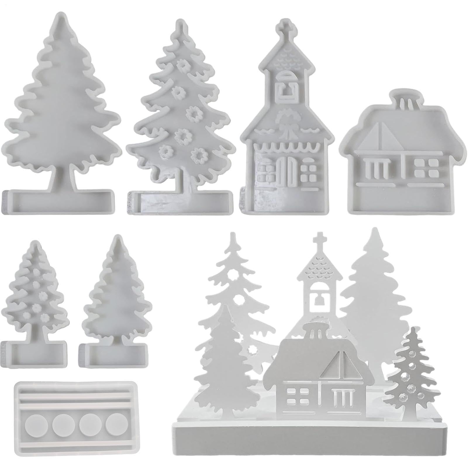 in silicone di Natale Facile rimozione | Stampo per candele profumato casa albero di Natale per ornamenti festivi fai da te aromaterapia e stampaggio gesso