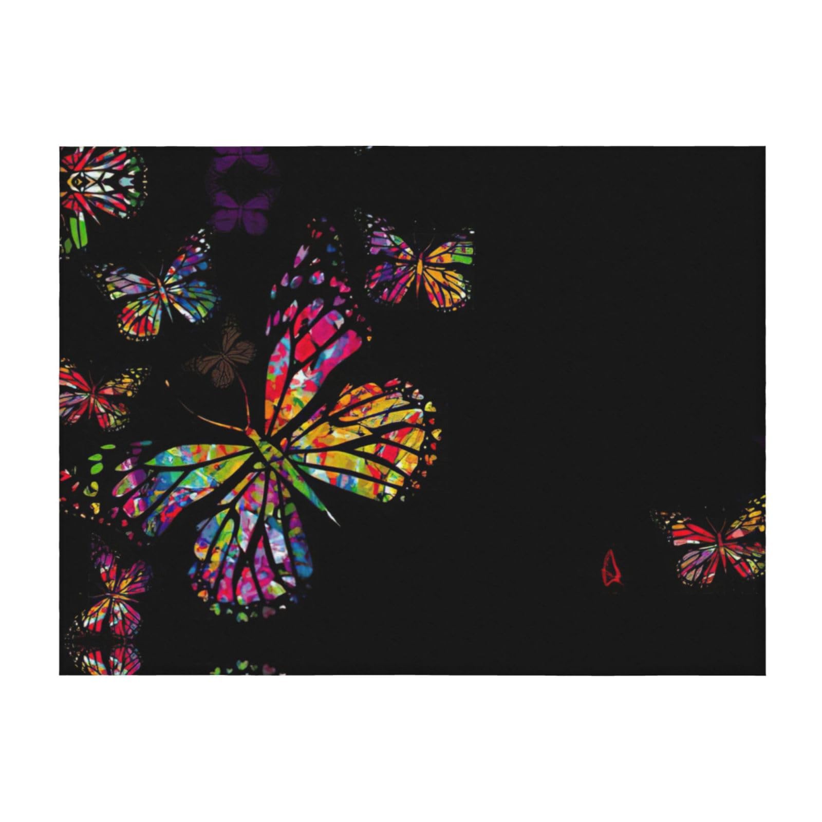 Couverture de lit EdWal en microfibre légère imprimé papillon