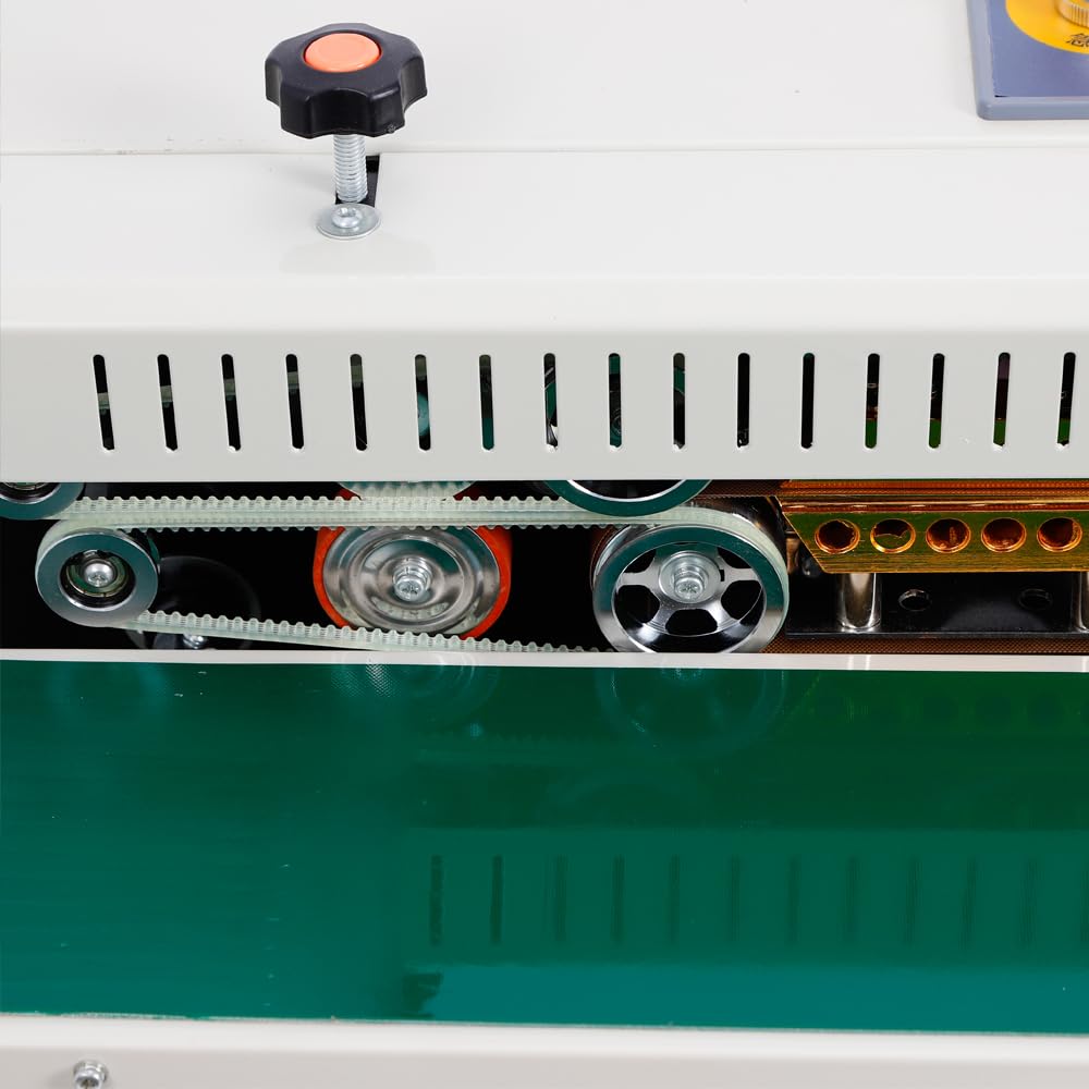 FR-900 Máquina Selladora Automática Industrial - Soldadoras Continuas de Película para Botín de Plástico 500W Automático Máquina de Sellado Continuo Máquina de Sellado Caliente