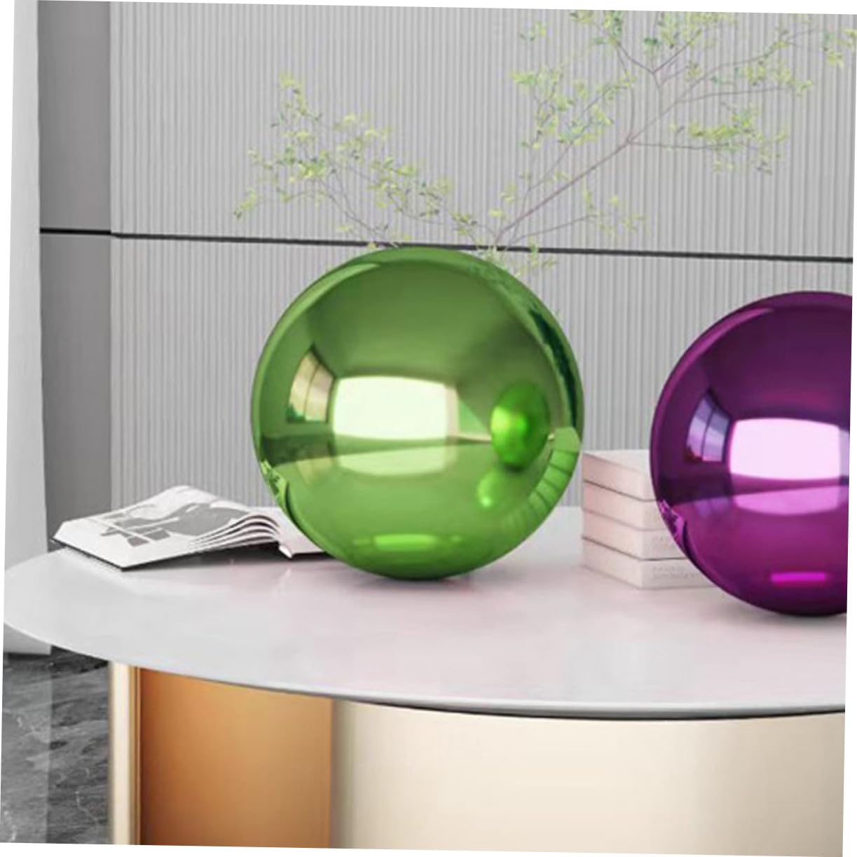 Gatuida Sfera in Acciaio Inossidabile Riflettente Sfera Luminosa Da Giardino Decorazione Esterna Per Patio Giardino Cortile Prato
