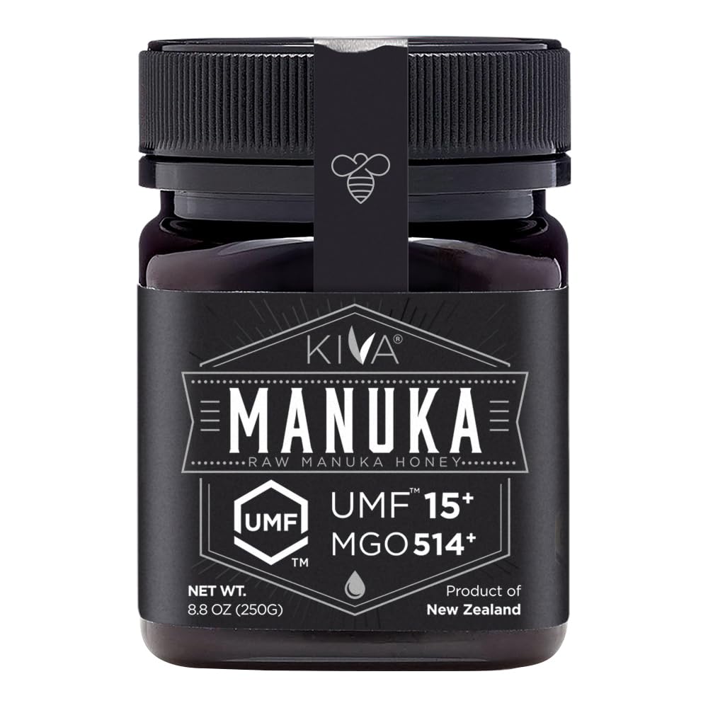 KivaRaw Manuka Honey, Certified UMF 15+ (MGO 514+) - New Zealand (8.8 oz)
